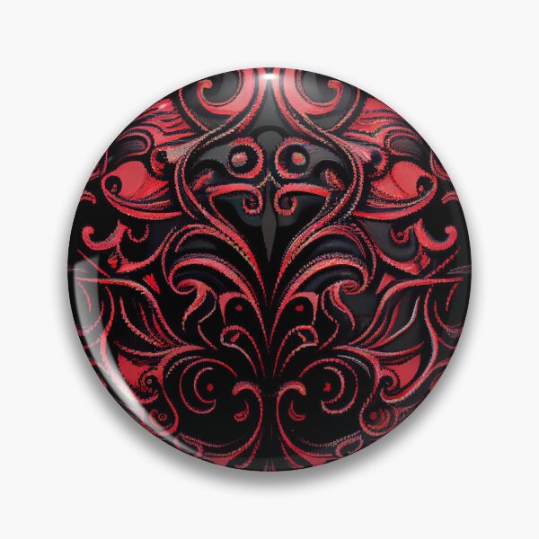 Artikelvorschau, Red Black European Pattern Digital Painting entworfen und verkauft von CodeAndColors.