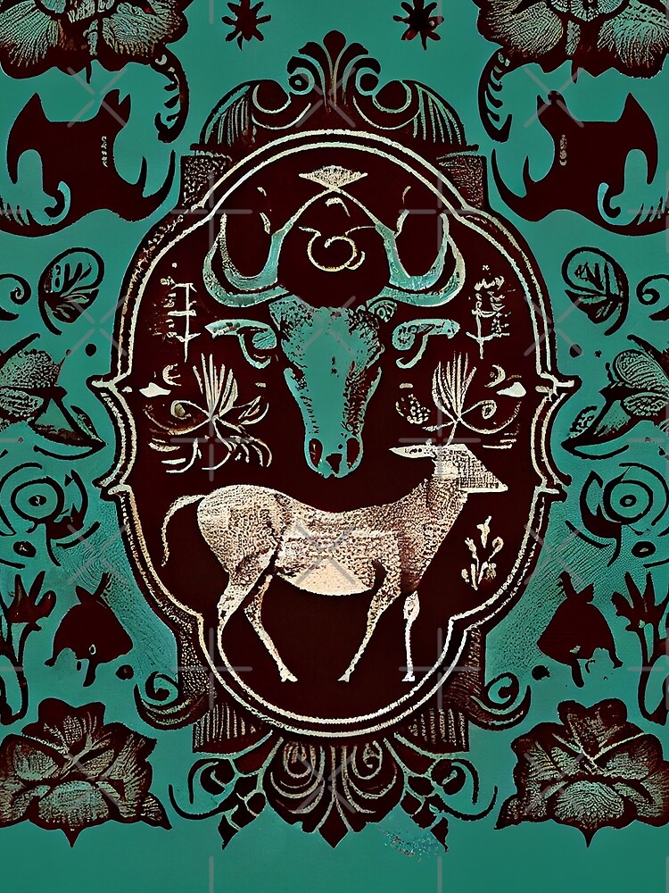 Thumbnail 3 von 3, Tuch, Bold Rough Victorian Country Pattern Digital Painting designt und verkauft von CodeAndColors.