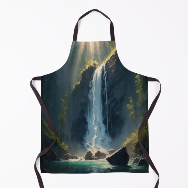Item preview, Tall waterfall -Golden Hour - By Tiberius404 designed and sold by Tiberius404.