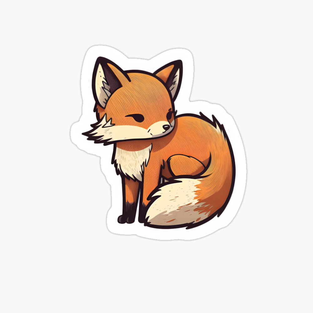 Premium Vector | Little fox, animal illustration in color. hand drawn sketch  drawing. beast portrait, cute fox head background