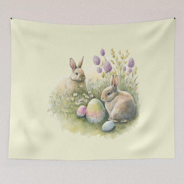 Item preview, Easter Bunny with Easter Eggs designed and sold by The-Fox-Hole.