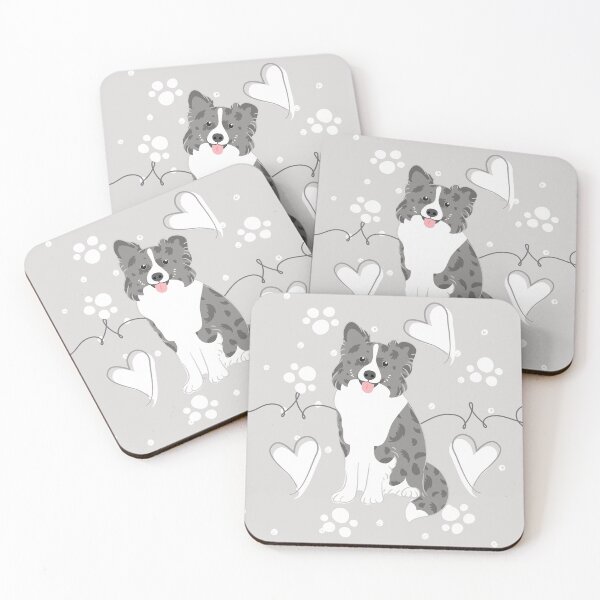 Item preview, LOVE Blue Merle Border Collie designed and sold by Lulupainting.