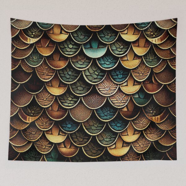 Aperçu de l'œuvre Scaley Australian Pattern Digital Painting créée et vendue par CodeAndColors.