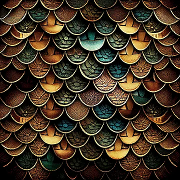 Imagen de la obra Scaley Australian Pattern Digital Painting de CodeAndColors