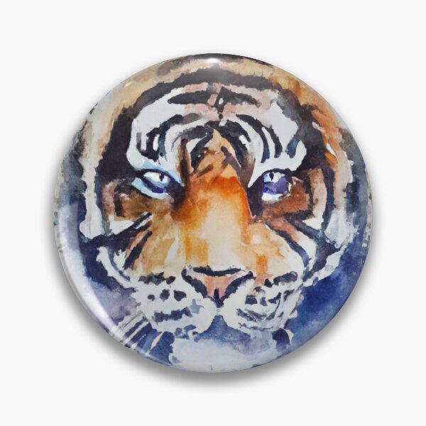 Item preview, Tiger Screen , Fear The Tiger , Watercolor Painting designed and sold by Color-Me-Blue.