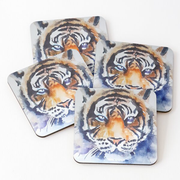 Item preview, Tiger Screen , Fear The Tiger , Watercolor Painting designed and sold by Color-Me-Blue.