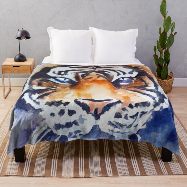 Item preview, Tiger Screen , Fear The Tiger , Watercolor Painting designed and sold by Color-Me-Blue.