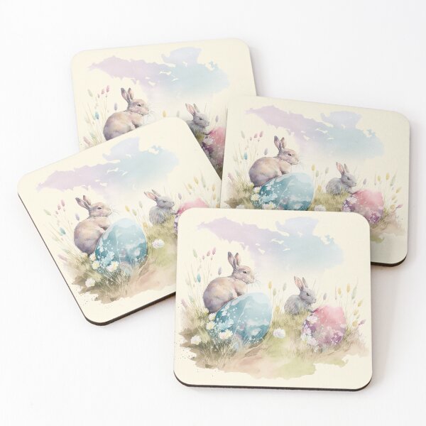 Item preview, Easter Bunny with Easter Eggs designed and sold by The-Fox-Hole.