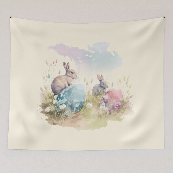 Item preview, Easter Bunny with Easter Eggs designed and sold by The-Fox-Hole.
