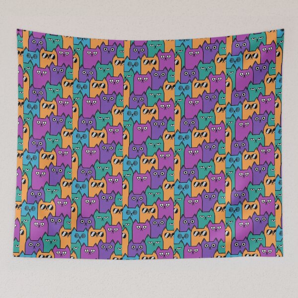 Item preview, Colorful Cat Moods designed and sold by BuBuchi.
