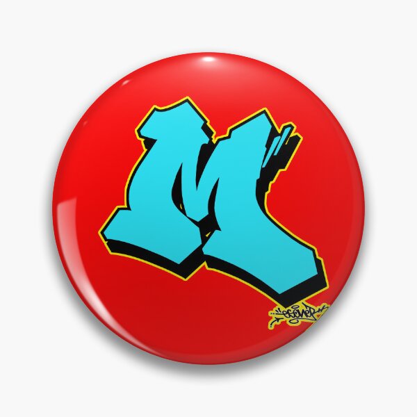 Item preview, BLUE LETTER M BY ESONE URBAN GRAFFITI STREET STYLE  designed and sold by GraffitiBomberZ.
