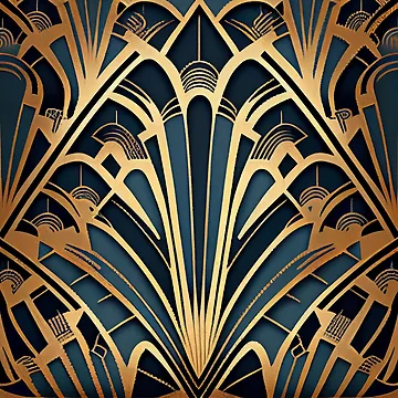 Vorschaubild zum Design Muted Art Deco Pattern Digital Painting von CodeAndColors