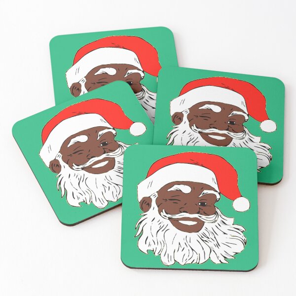 Item preview, Winking Black Santa Claus Christmas XMAS designed and sold by funnytshirtemp.