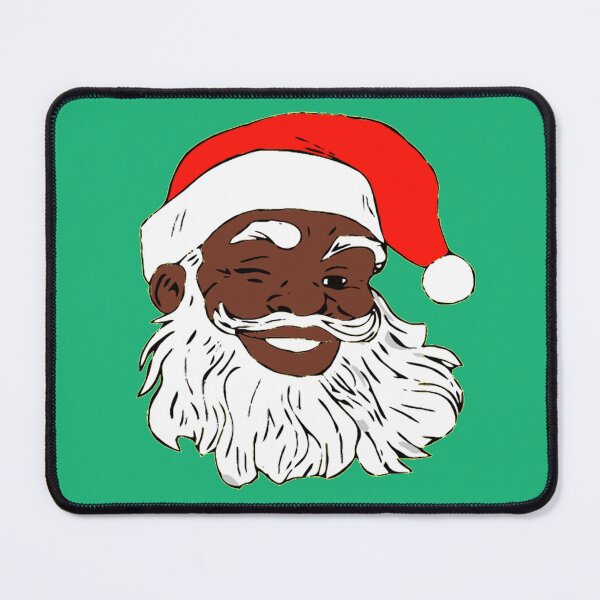 Item preview, Winking Black Santa Claus Christmas XMAS designed and sold by funnytshirtemp.