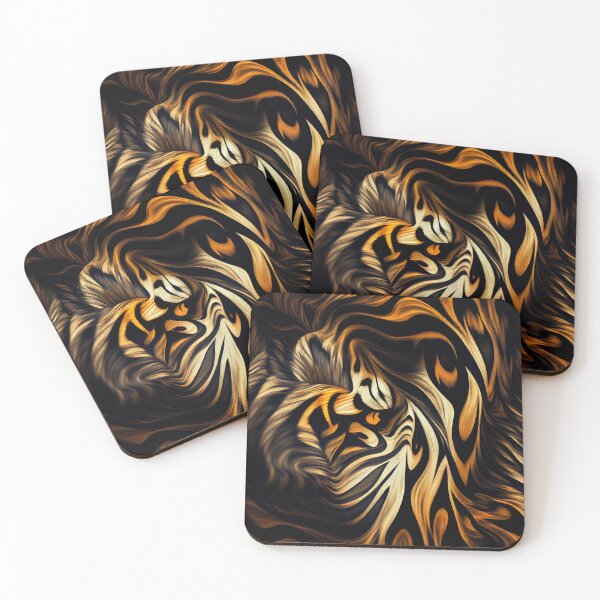 Item preview, Furry Formal Elegant Impressionist Intense Animal Pattern Digital Painting designed and sold by CodeAndColors.