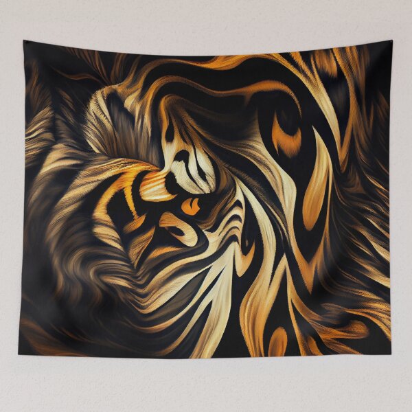 Item preview, Furry Formal Elegant Impressionist Intense Animal Pattern Digital Painting designed and sold by CodeAndColors.