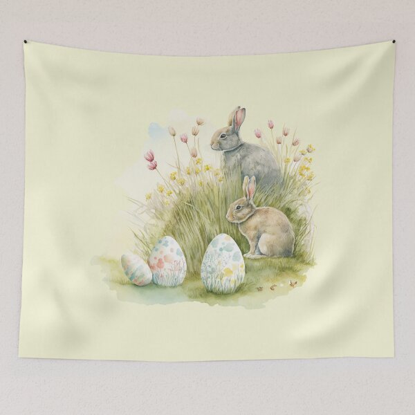 Item preview, Easter Bunny with Easter Eggs designed and sold by The-Fox-Hole.