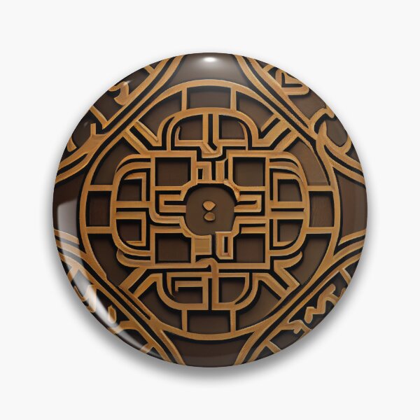 Artikelvorschau, Coarse Vivid Brown Asian Pattern Digital Painting entworfen und verkauft von CodeAndColors.