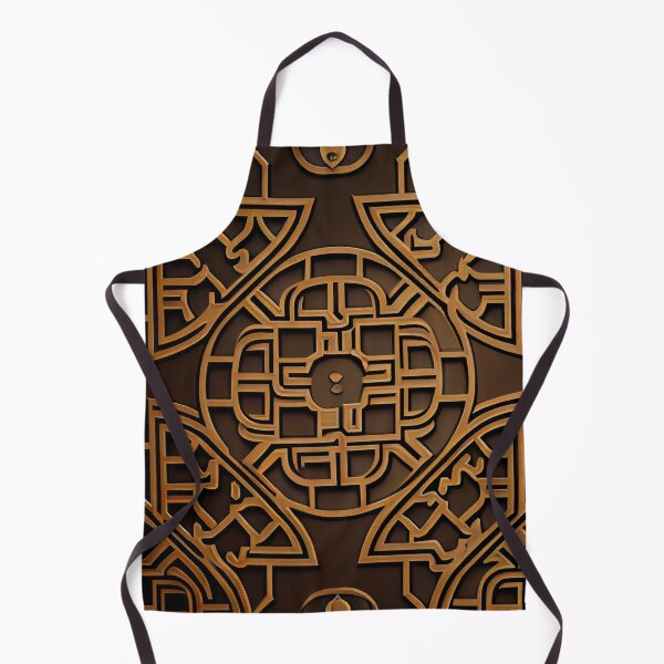 Item preview, Coarse Vivid Brown Asian Pattern Digital Painting designed and sold by CodeAndColors.
