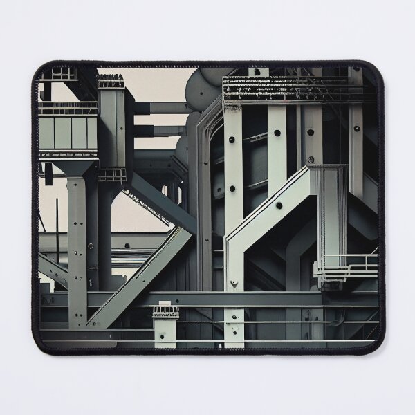 Item preview, Pale Aesthetic Industrial Pattern Digital Painting designed and sold by CodeAndColors.