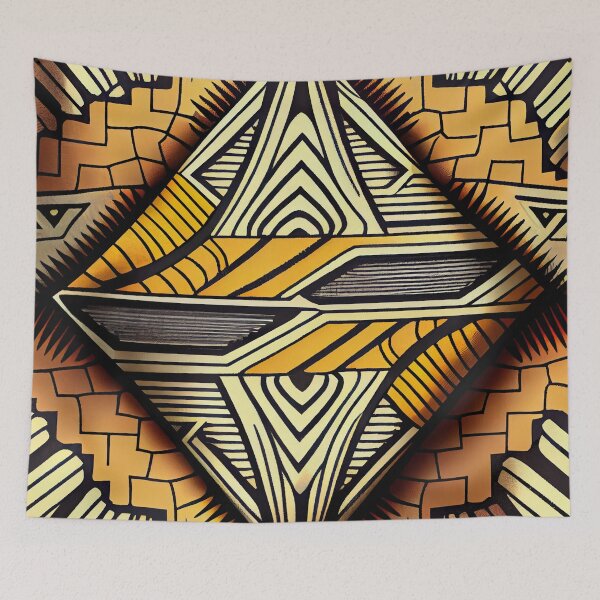 Item preview, Sketched Light African Pattern Digital Painting designed and sold by CodeAndColors.