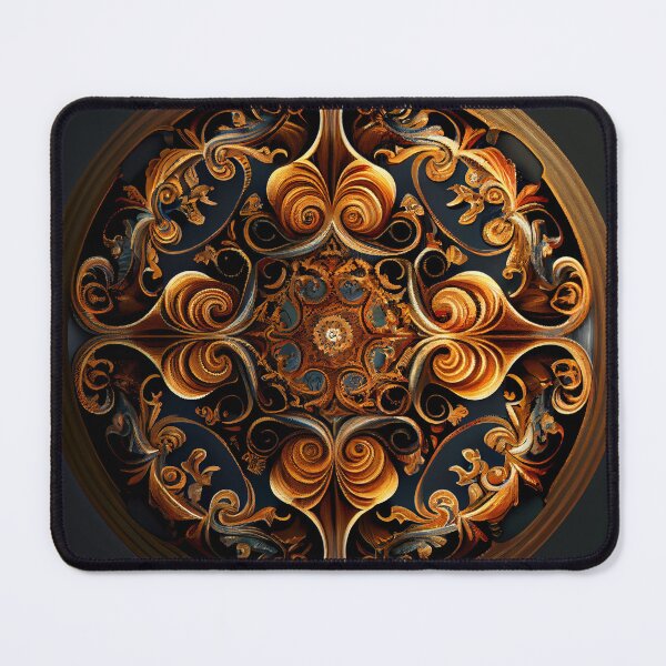 Artikelvorschau, Energetic Baroque Elegant Circular Transitional Pattern Digital Painting entworfen und verkauft von CodeAndColors.