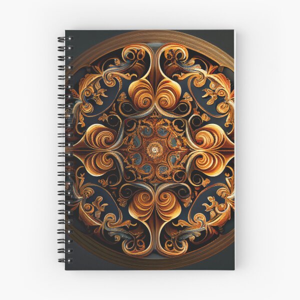 Aperçu de l'œuvre Energetic Baroque Elegant Circular Transitional Pattern Digital Painting créée et vendue par CodeAndColors.