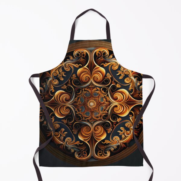 Aperçu de l'œuvre Energetic Baroque Elegant Circular Transitional Pattern Digital Painting créée et vendue par CodeAndColors.