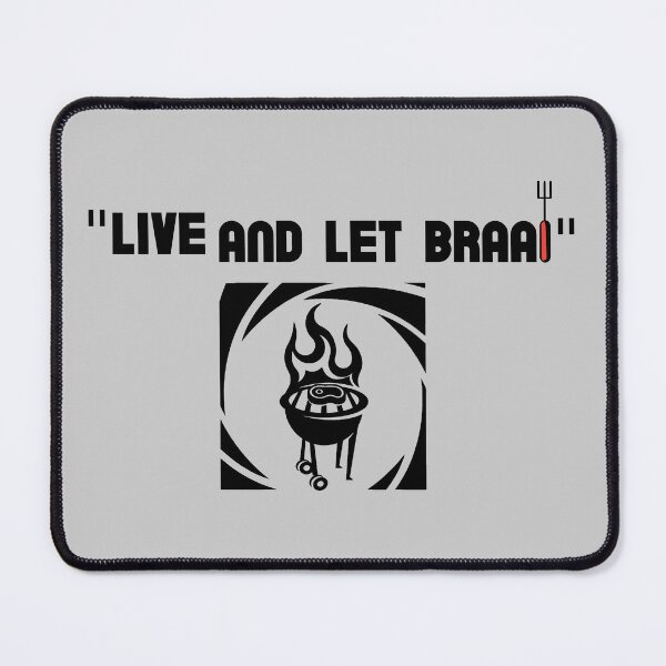 Item preview, Live and let braai (black) designed and sold by SolidEarthArt.