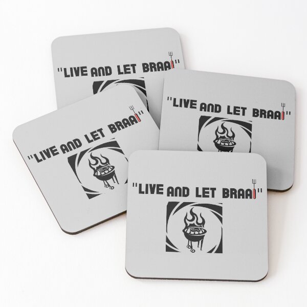Item preview, Live and let braai (black) designed and sold by SolidEarthArt.