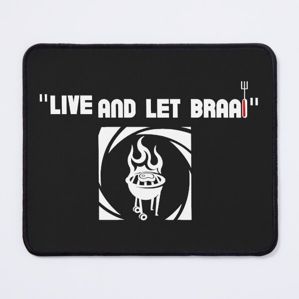 Item preview, Live and let braai (white) designed and sold by SolidEarthArt.