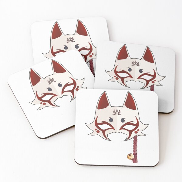 Item preview, Japanese fox mask designed and sold by blue-pudding7.