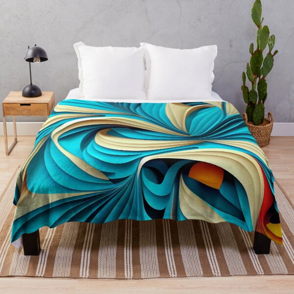Item preview, Smooth Three Dimensional Vibrant Modern Coastal Pattern Digital Painting designed and sold by CodeAndColors.