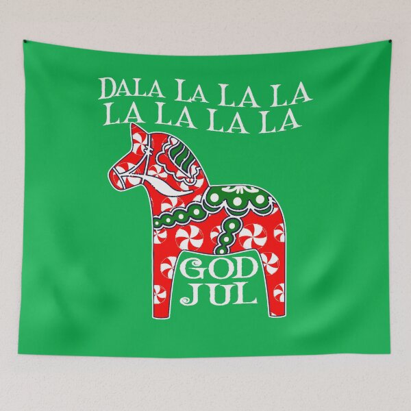 Item preview, Dala Horse Dala la la la Funny Christmas God Jul Swedish Sweden designed and sold by funnytshirtemp.