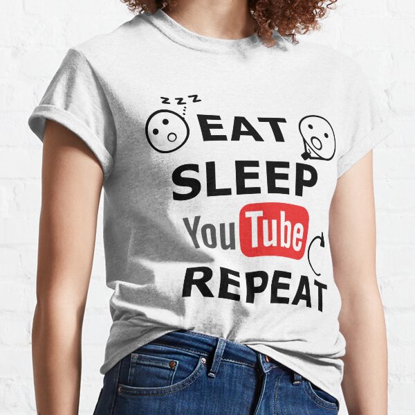 Eat Sleep Youtube Repeat T Shirts Redbubble - roblox outfit codes the diamond fox youtube