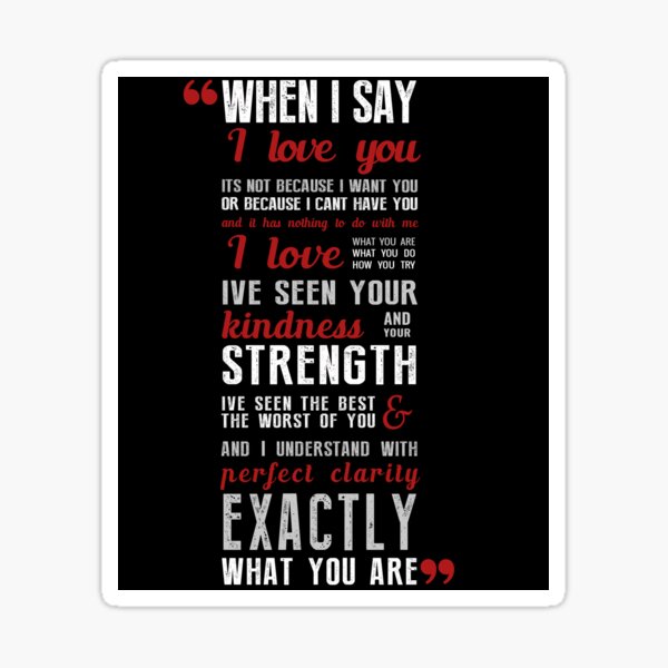 When I Say ... Sticker