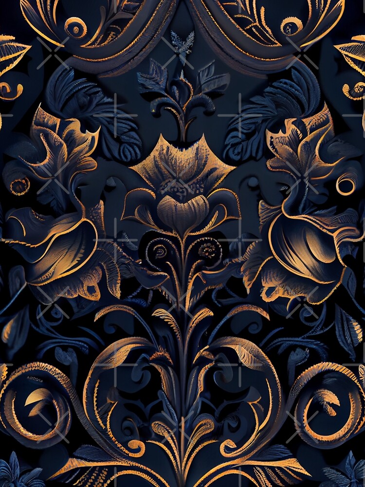 Aperçu 5 sur 5. Robe trapèze avec l'œuvre Dark Classic Maximalist Pattern Digital Painting créée et vendue par CodeAndColors.