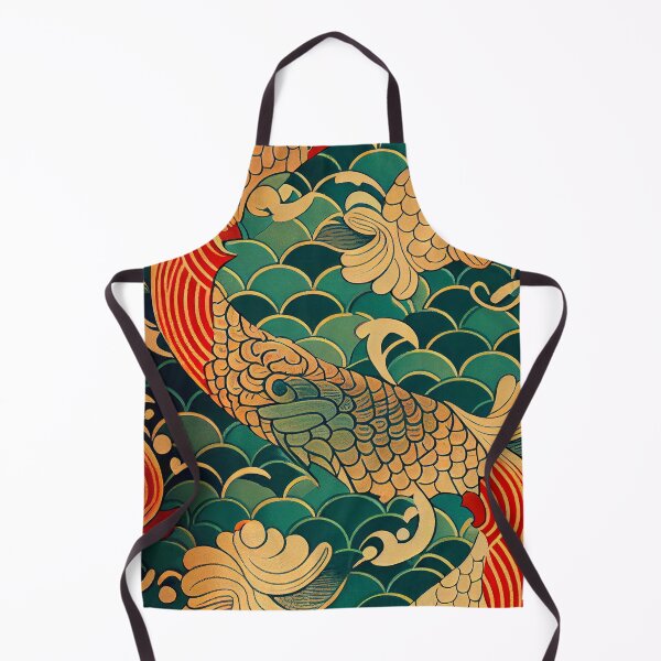 Aperçu de l'œuvre Classic Impressionist Scaley Simple Artistic Asian Pattern Digital Painting créée et vendue par CodeAndColors.