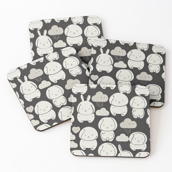 Item preview, Kawaii Dark White Modern Farmhouse Pattern Digital Painting designed and sold by CodeAndColors.
