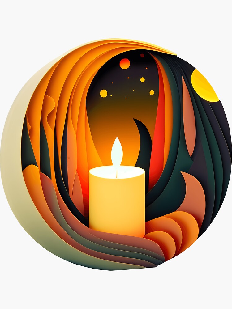 Solo Melting Wax Flickering Candle Sticker