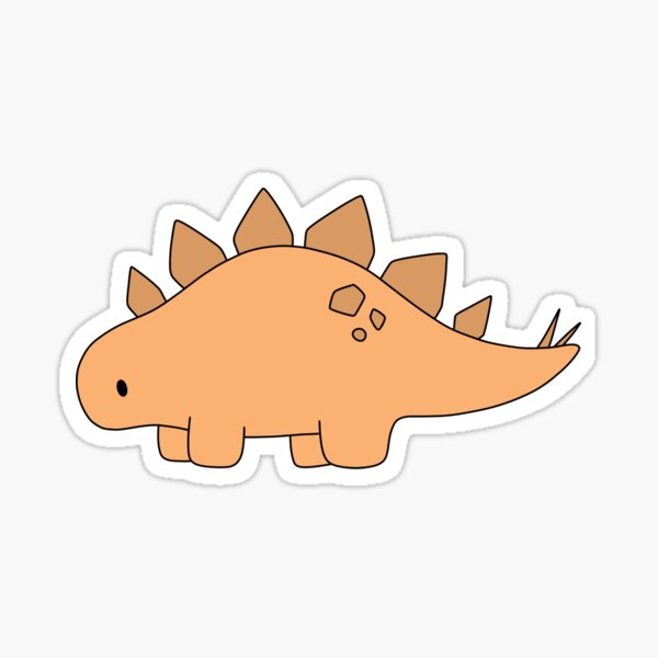 Artikel-Vorschau von Einfacher orangefarbener Stegosaurus, designt und verkauft von Cindermoon.