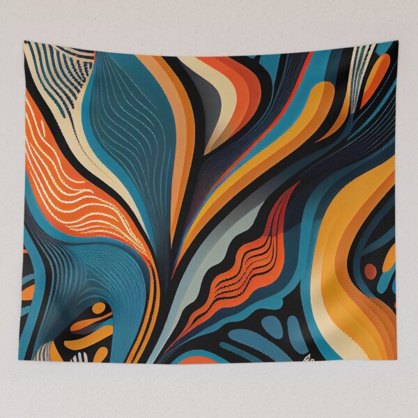 Item preview, Aesthetic Irregular Dynamic Australian Pattern Digital Painting designed and sold by CodeAndColors.