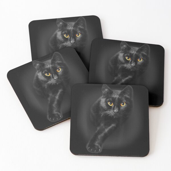 Item preview, Black Cat Yellow Eyes T-Shirt - A stylish and comfortable gift for cat lovers. designed and sold by senouz.