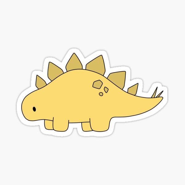 Artikel-Vorschau von Einfacher gelber Stegosaurus, designt und verkauft von Cindermoon.