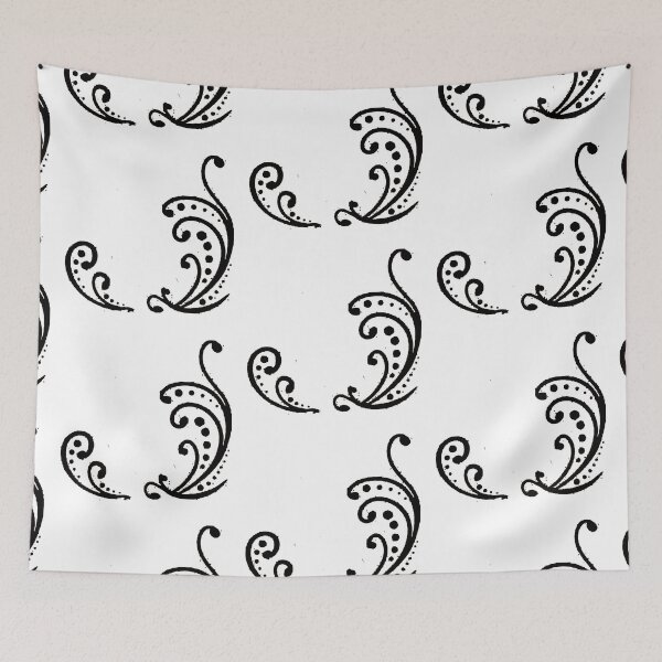 Item preview,    id54-24 Black Leaf Patterns, Leaf, Wonderful Henna Patterns, Spiral Patterns, Ornamental Patterns, Wall Decorations, Item decorations, Minimalist Patterns, Simple and Plain Patterns designed and sold by bcbutika.