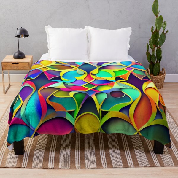 Artikelvorschau, Abstract Brilliant Futuristic Anime Rainbow Moroccan Pattern Digital Painting entworfen und verkauft von CodeAndColors.