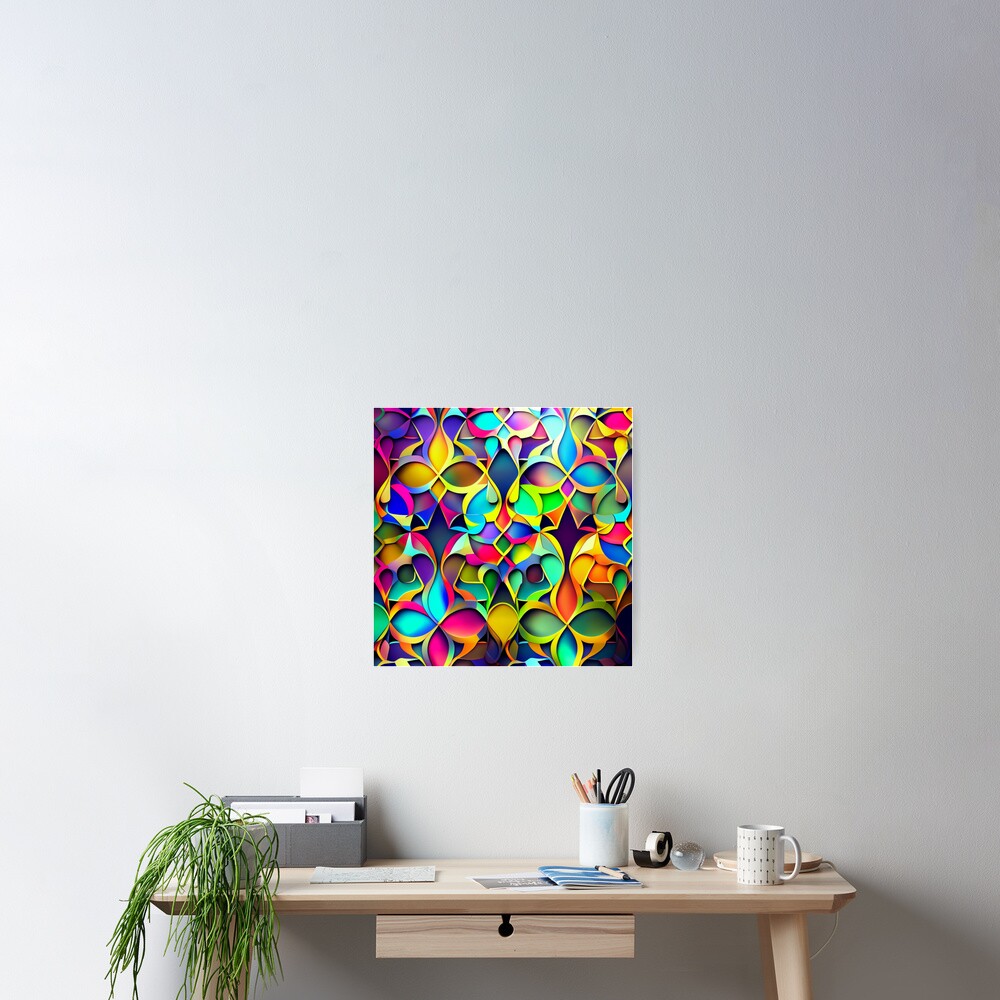Vista previa del artículo con la obra «Póster», diseñado y vendido por CodeAndColors.