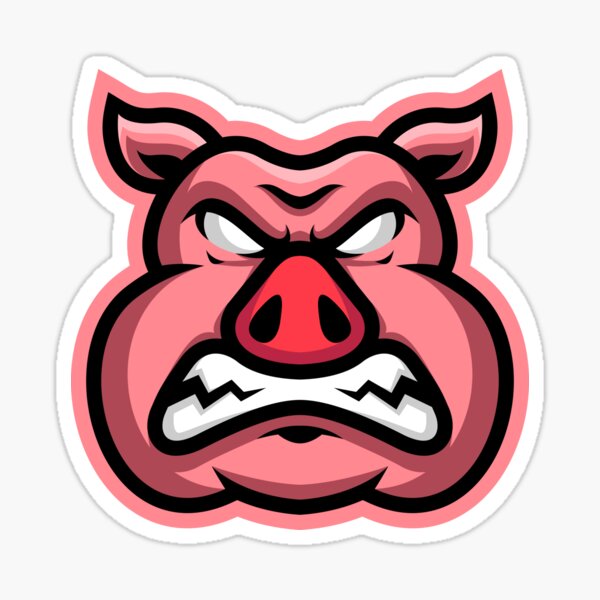 Angry Work Piggy Sticker, Angry Piggy Sticker, Corporate Humor sticker