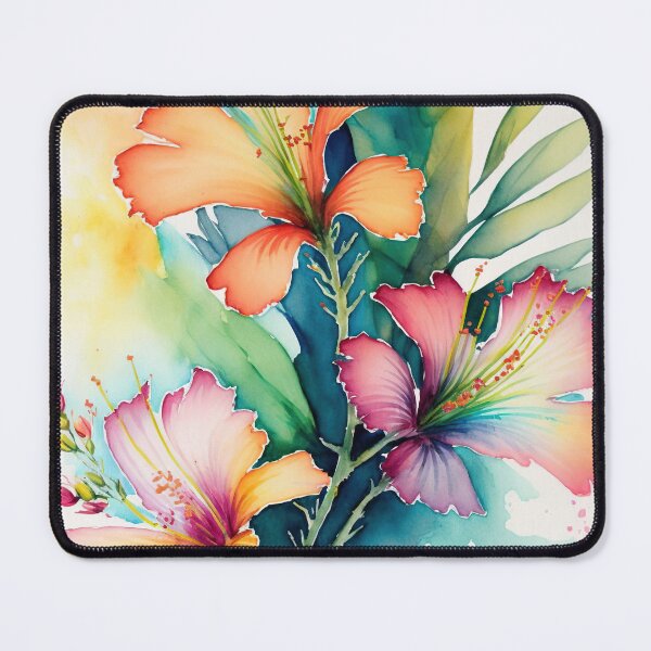 Item preview, Exotic Hibiscus Watercolor Flowers designed and sold by artsandsoul.