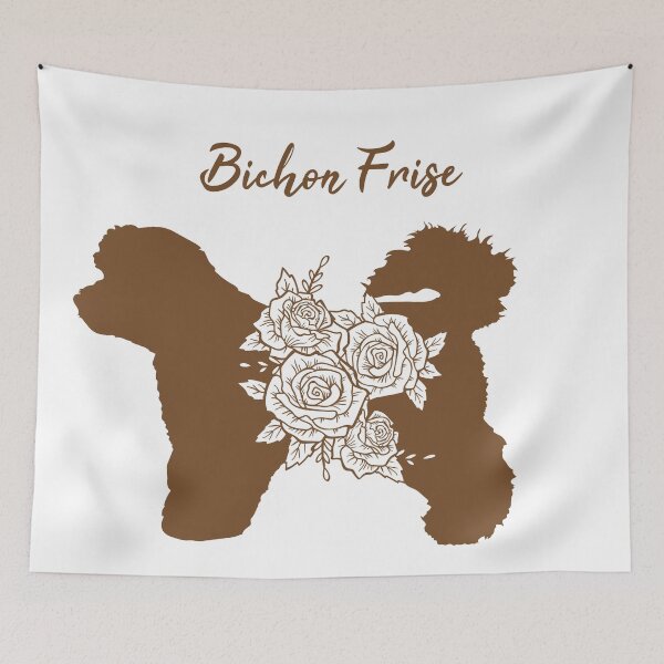 Item preview, Bichon Frise with flower designed and sold by SolidJoy.